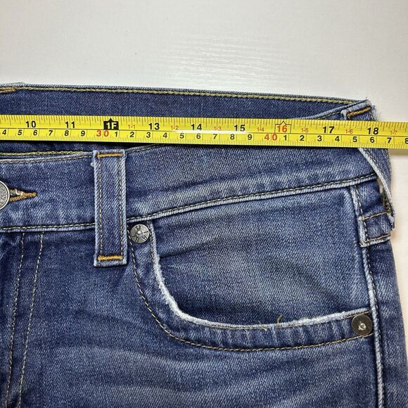 True Religion Ricky Relaxed Straight Denim Jeans Mens Distressed Size 34x32 - Picture 9 of 10